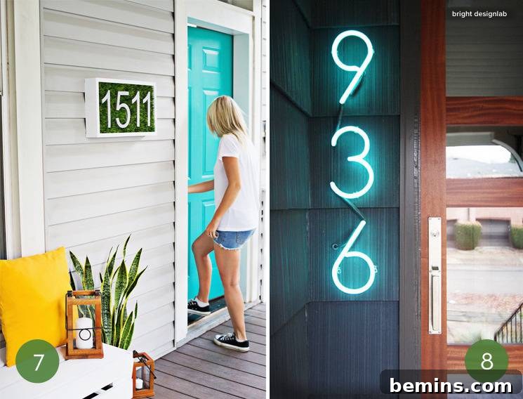 Another Faux Grass House Number Idea