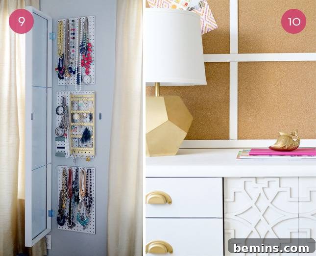 10 Genius IKEA Hacks to Reinvent Your Space 7 IKEA Mirror Jewelry Storage Hack: Hidden and organized.