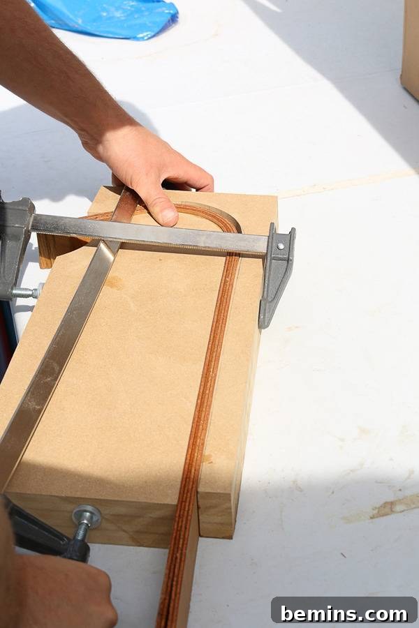 Crafting a Modern DIY Bent Plywood Lamp 9 DIY Molded Plywood Light Fixture