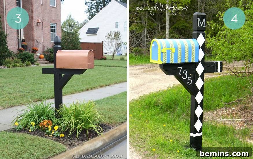 A mailbox coated in beautiful copper spray paint, exuding elegance.