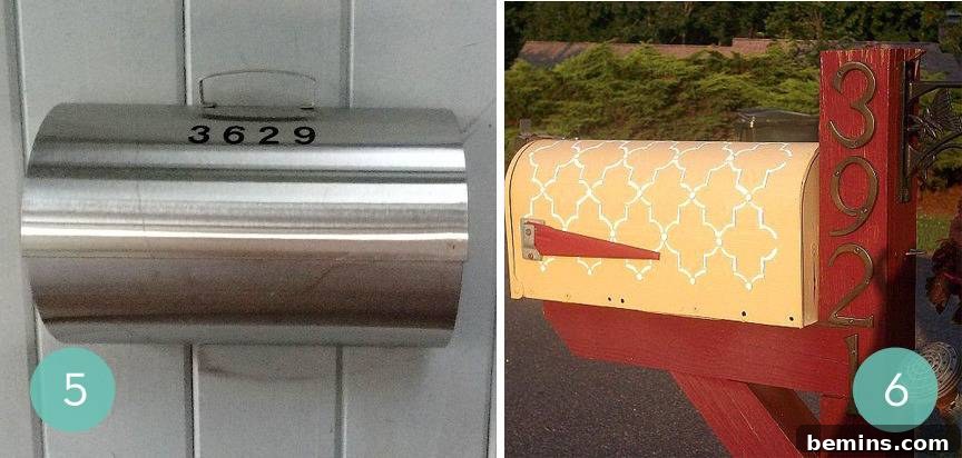 An IKEA breadbox repurposed into a stylish and modern mailbox.