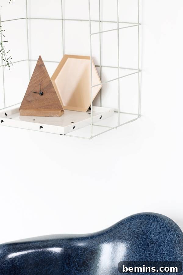 Wire Mesh Shelf with Books