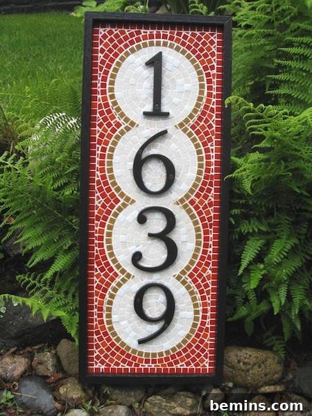 House number on the board.