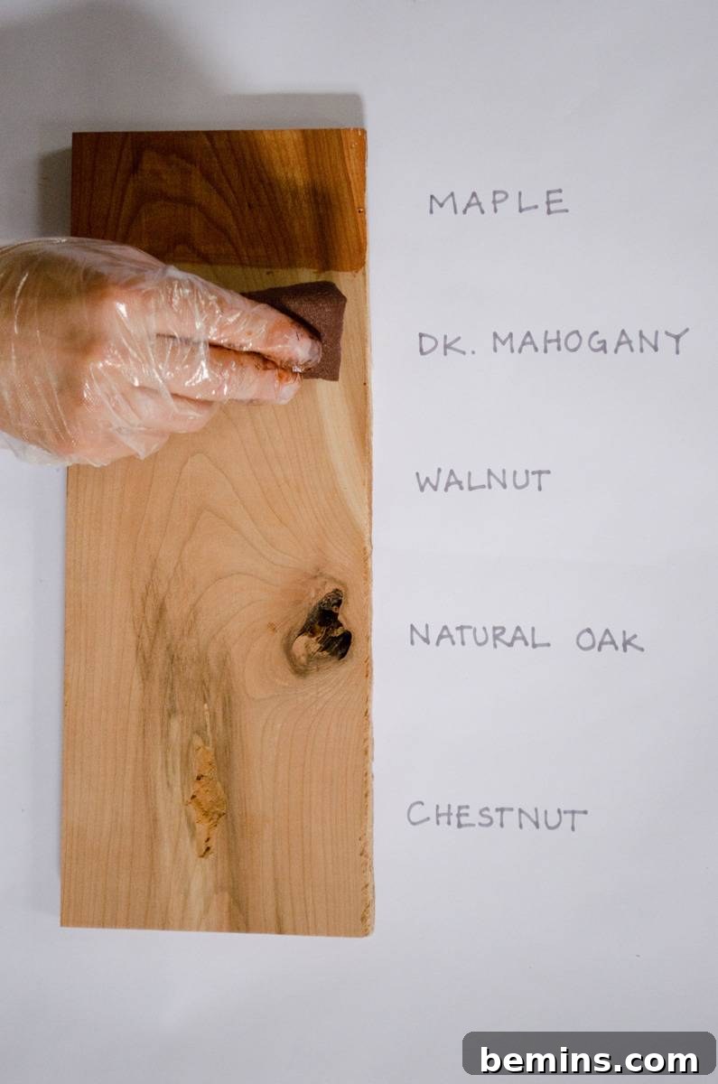 Wiping Stain on Wood