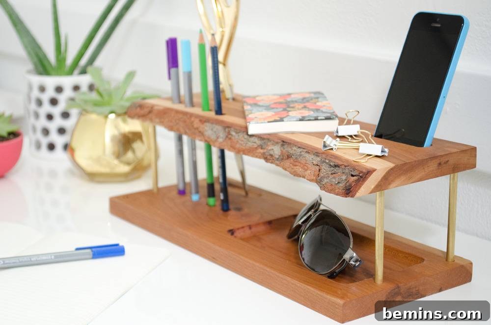 Desk Organizer with Phone and Accessories