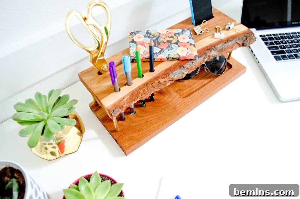 Desk Organizer and Laptop