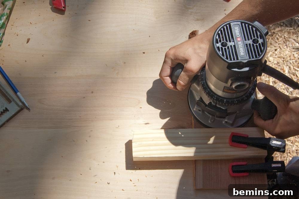 Sanding Wood Outdoors