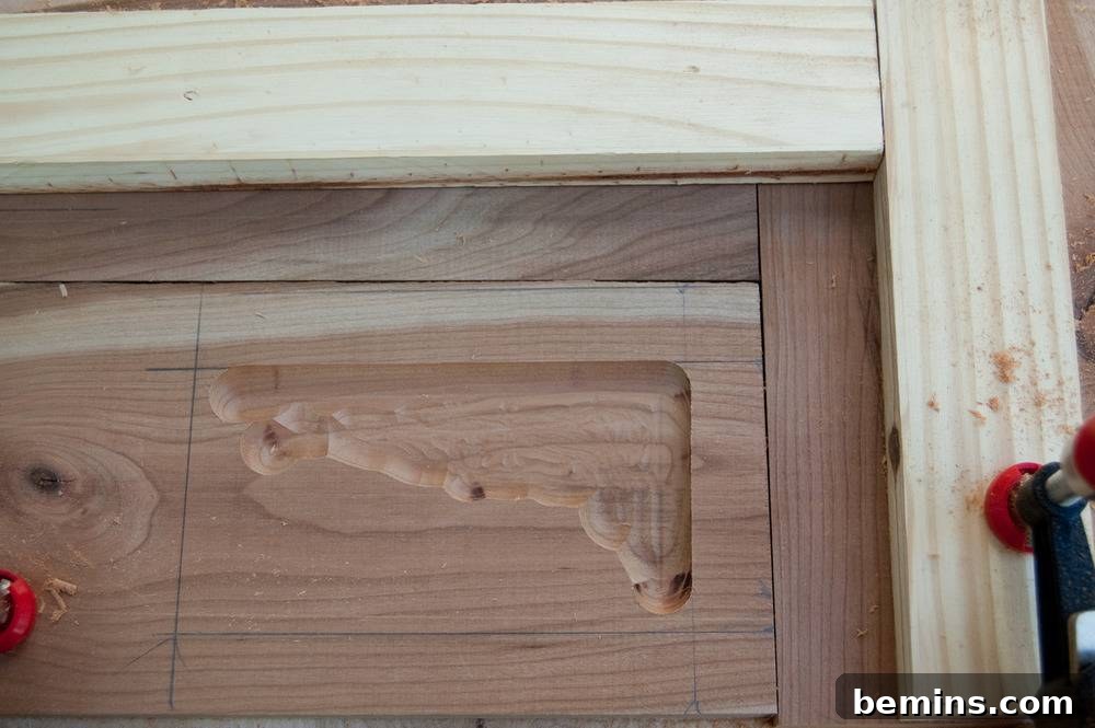 Using a Tool on a Wooden Frame