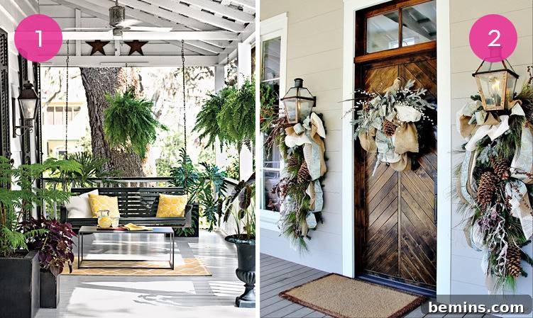 Porch with Swing and Plants