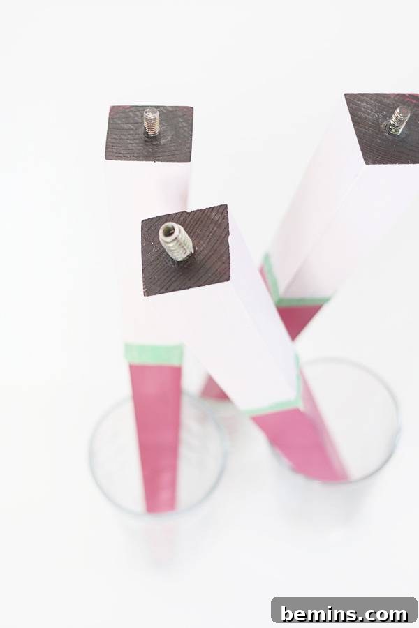 DIY Simple Stool Makeover: Painting the Stool a Lighter Shade of Pink