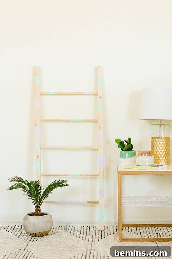 DIY Vertical Succulent Garden from an Old Ladder 11 Painted DIY Ladder Garden