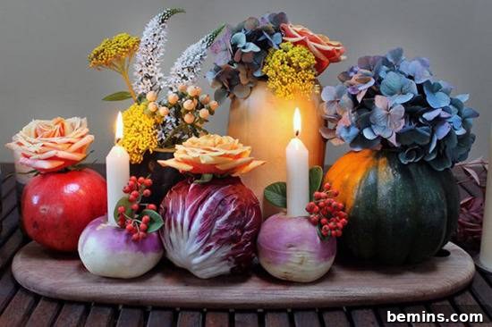 Vegetable Vase Centerpiece