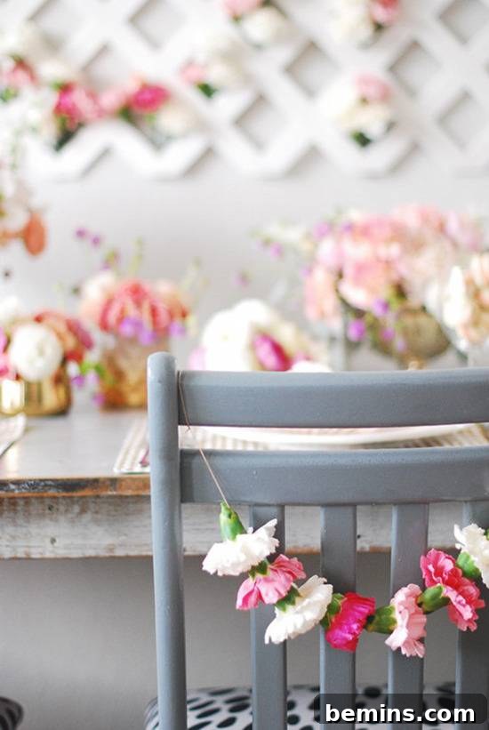 Carnation Chair Garland DIY