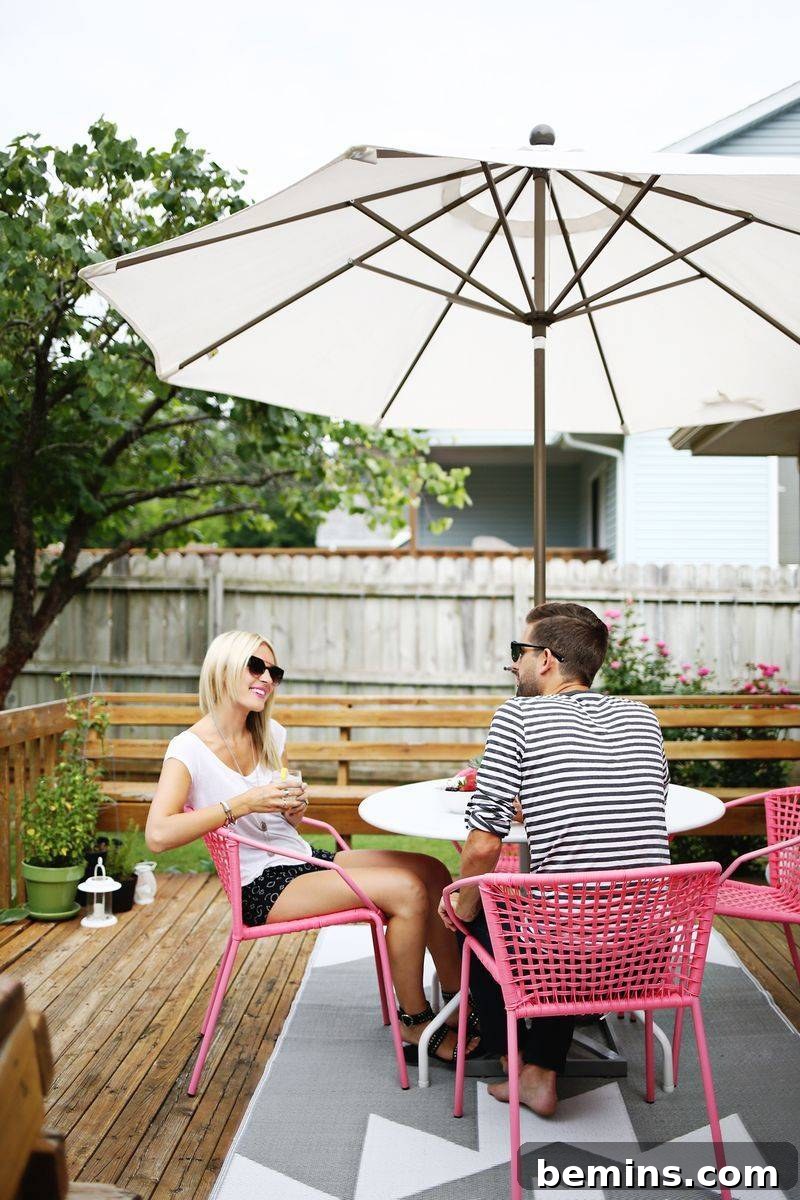 Crafting the Perfect DIY Summer Bash 4 Patio Umbrella Providing Shade