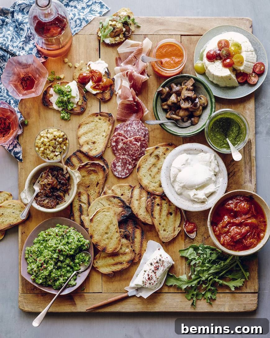 Bruschetta Bar with Various Toppings