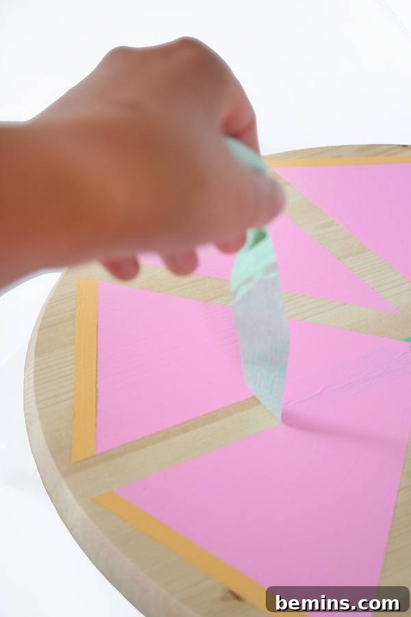 Painted Tabletop Drying