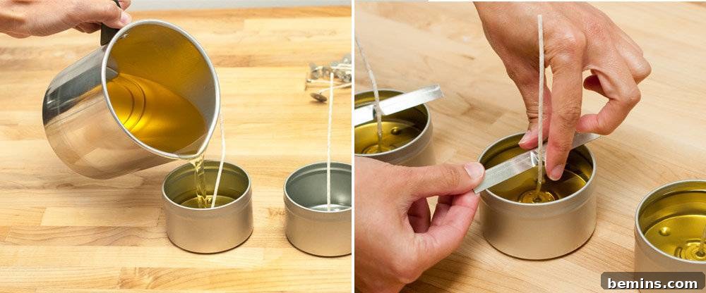 DIY Citronella Candles in Tins