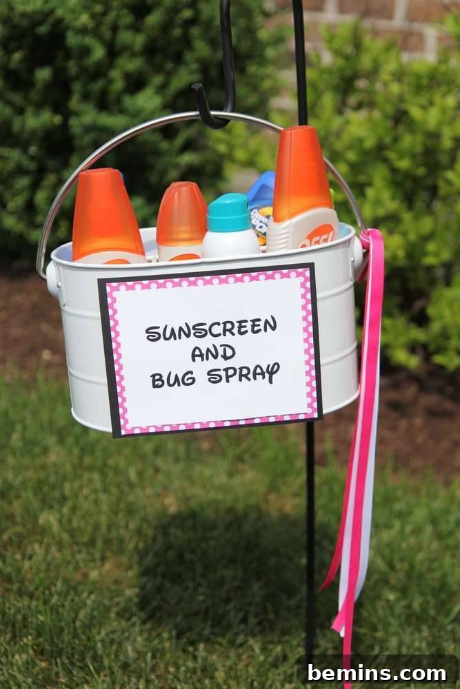 Bug Spray Station for Outdoor Parties
