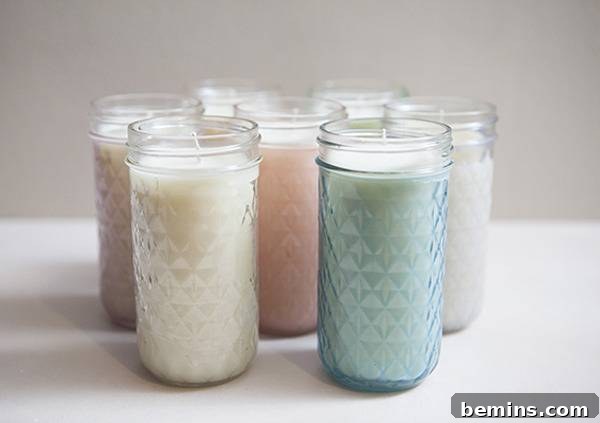 DIY Citronella Candles in Mason Jars