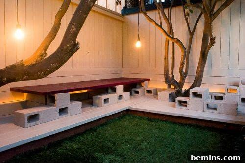 Cinder Block Seating Sculptures DIY