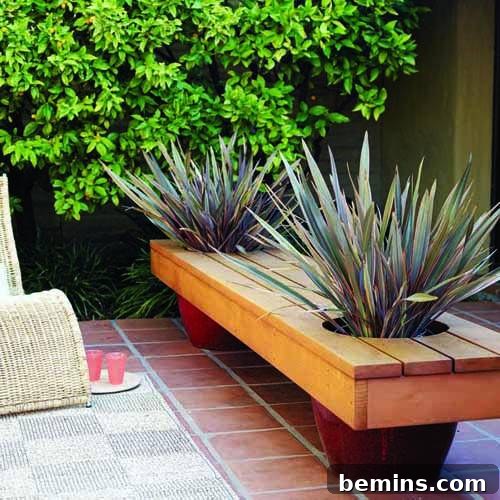 Modern Planter Bench DIY