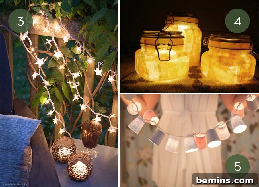 DIY Star Garland Lighting