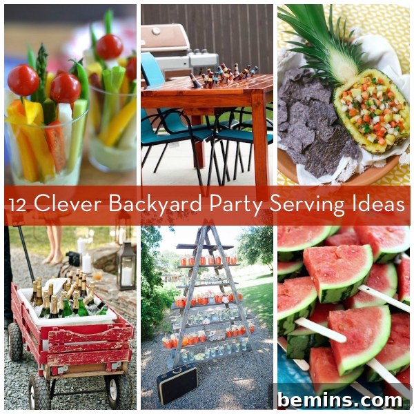 Fruits, vegetables, and art for making a backyard get-together fun.