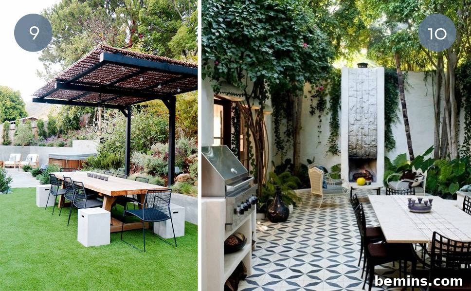 Small Deck with Reflective Tables