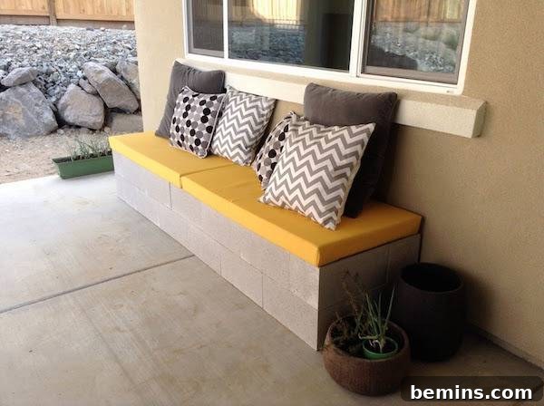Concrete pavers in yellow top