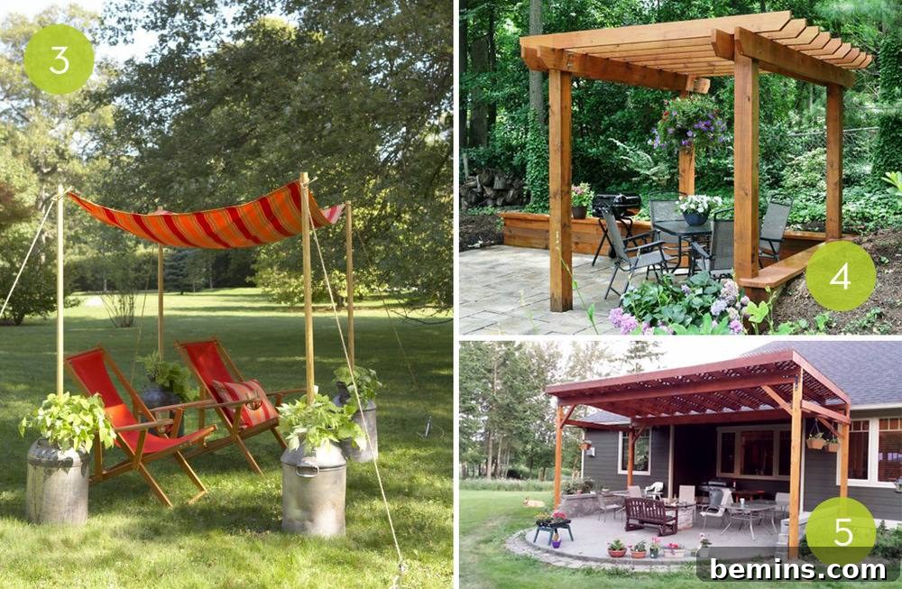 Backyard Bliss: 10 DIY Shade Ideas to Elevate Your Outdoor Space 4 Vintage Milk Jug Shade