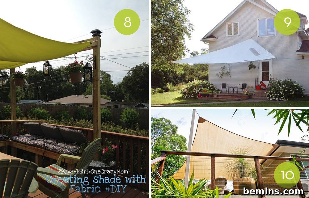Backyard Bliss: 10 DIY Shade Ideas to Elevate Your Outdoor Space 6 Fabric Sail Canopy