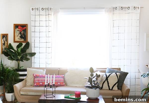 Different Angle of DIY Grid Curtains
