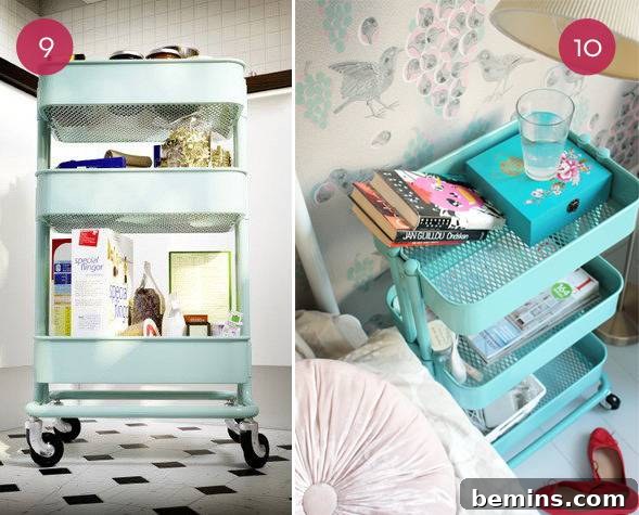 10 Genius IKEA Raskog Cart Hacks 7 IKEA Raskog Cart for Craft Storage