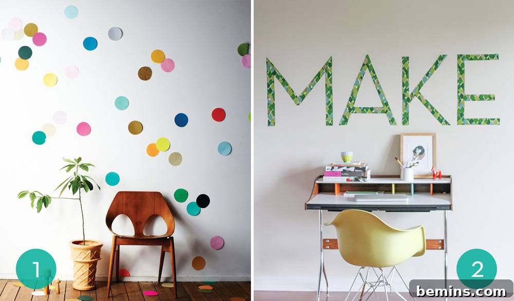 DIY Confetti Wall Decor