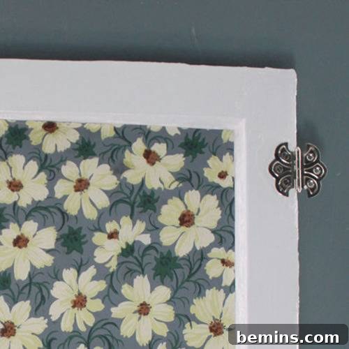 Kitchen Renovation: Wallpapered Cabinet Doors