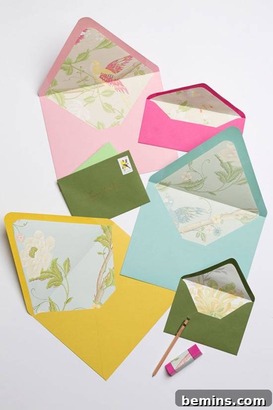 DIY Wallpaper Crafts: Lined Envelopes