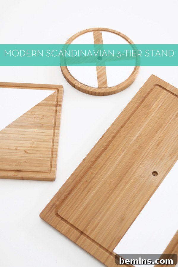 IKEA Upgrade: Craft a Chic 3-Tier Scandinavian Stand 2 Modern Scandinavian 3-Tier Stand