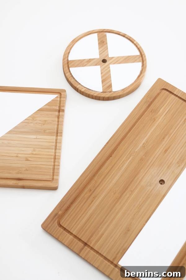 IKEA Upgrade: Craft a Chic 3-Tier Scandinavian Stand 8 Painting the Boards