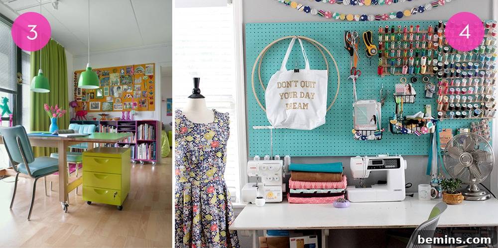 Workspace with Every Color of the Rainbow