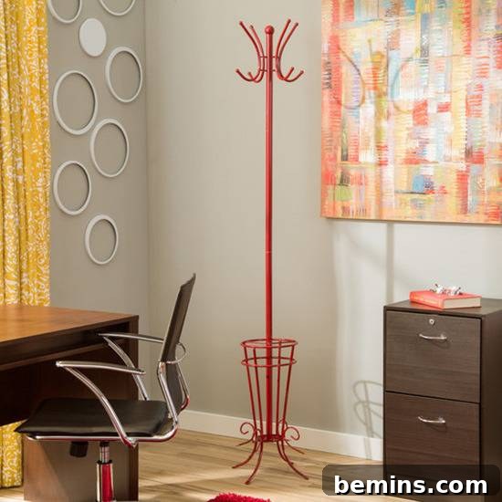 Red Coat Rack