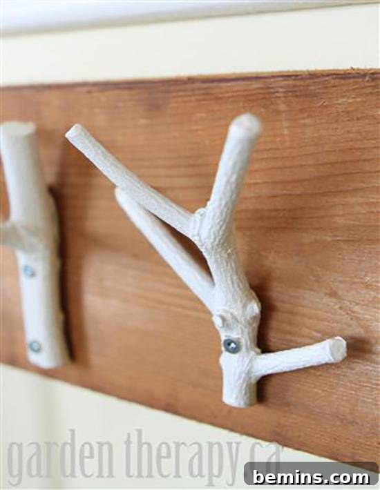 DIY Branch Coat Rack