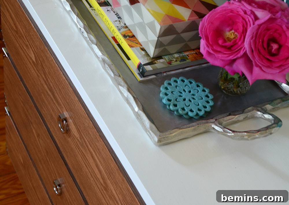 Before and After: An IKEA Malm Hack - Dresser in a room setting.