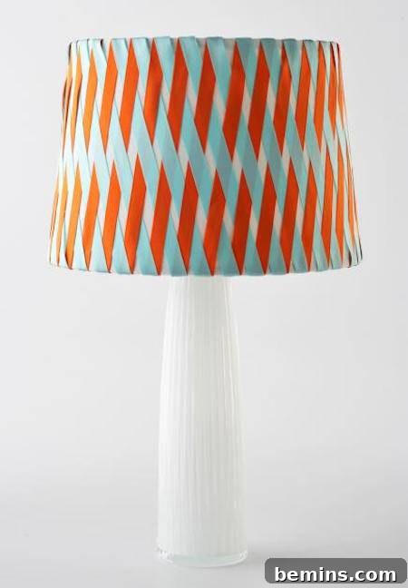 a modern lamp with abstract colors