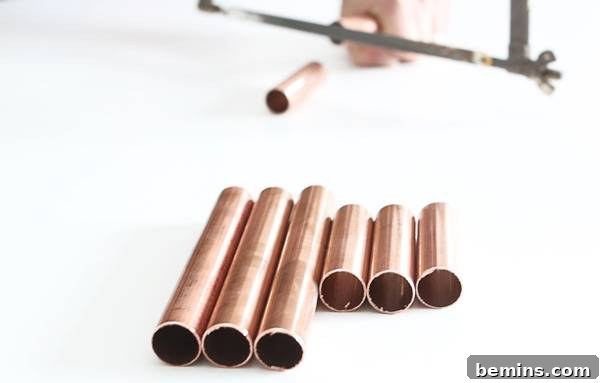 Measuring Copper Pipe for Candelabra