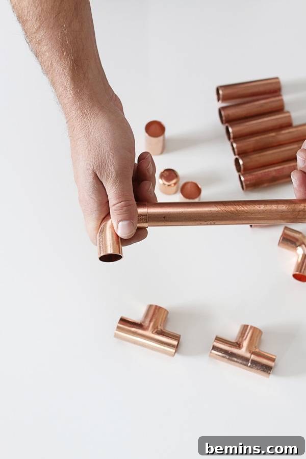 Assembling the Copper Candelabra