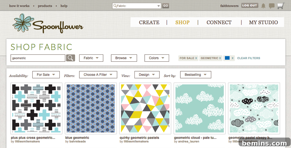 11 Budget-Friendly Online Fabric Shops for Your Next Project 3 Spoonflower: Unique User-Generated Fabric Patterns
