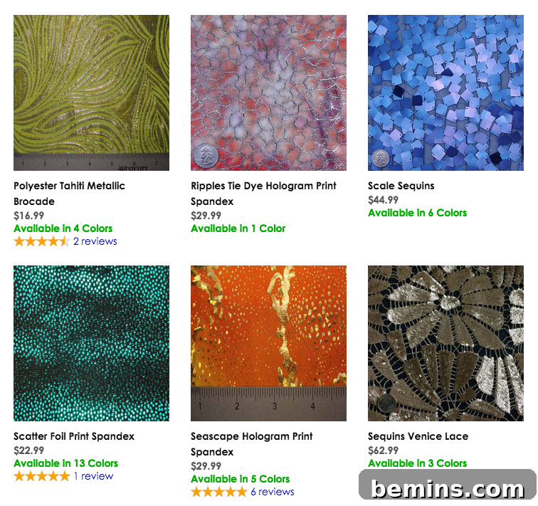 11 Budget-Friendly Online Fabric Shops for Your Next Project 8 NY Fashion Center Fabrics: Metallic and Glitzy Fabrics