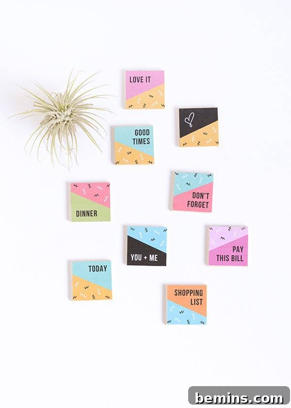 Printable reminder magnets