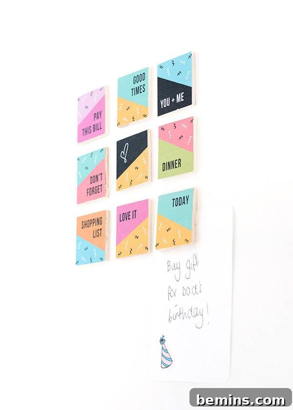 Printable reminder magnets