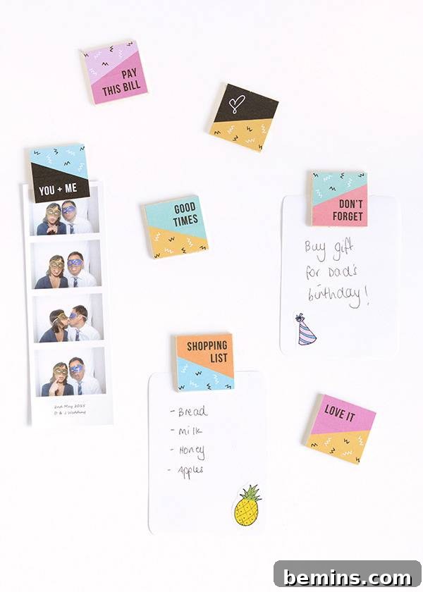 Printable reminder magnets